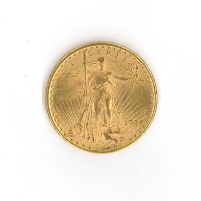 1 monnaie or : 20 dollars US 1924