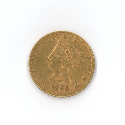 1 monnaie or : 10 dollars US 1899