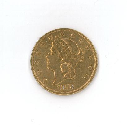 1 monnaie or : 20 dollars US 1878 S