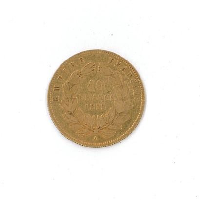 1 gold coin: 10 FF Napoléon III bare head...