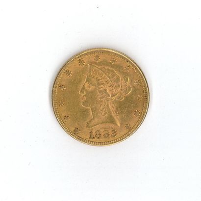 1 monnaie en or : 10 dollars US 1882