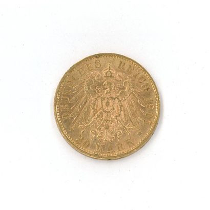 1 monnaie or : 20 marks Frédéric-Auguste...