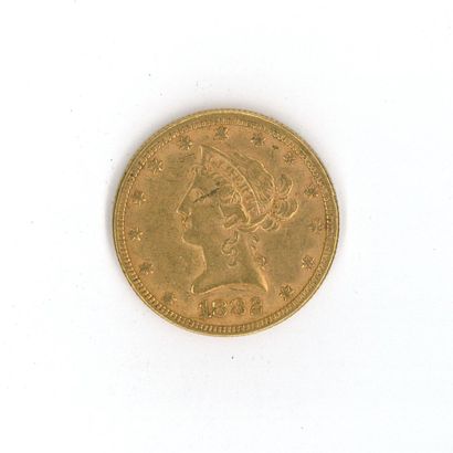 1 monnaie or : 10 dollars US 1882