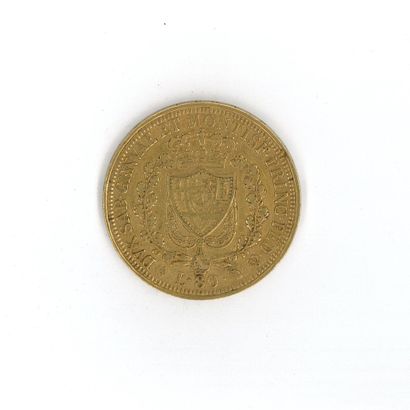 1 monnaie or : 80 Lires Italie Charles-Félix...