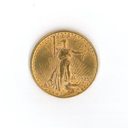 1 monnaie or : 20 dollars US 1925