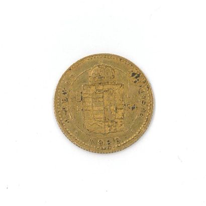 1 monnaie or : 4 florins Magyar 1885