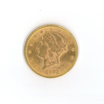 1 monnaie or : 20 dollars US 1903 S