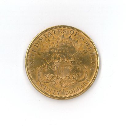 1 monnaie or : 20 dollars US 1896 S