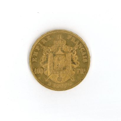 1 gold coin: 100 FF Napoléon III bare head...