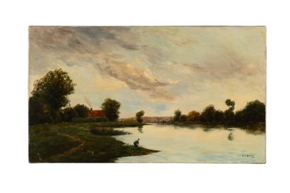 Jacques Henri DELPY (1877-1957)
River bank...