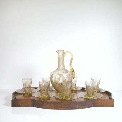 Émile GALLE (1846–1904)
Amber glass liqueur...