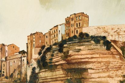 Jean THOMAS (1923-2019)
Orage sur les falaises...