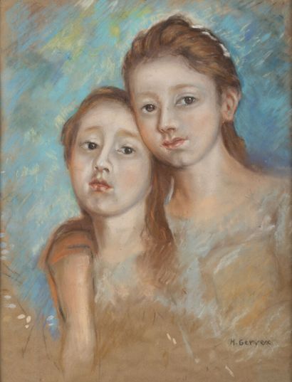Henri GERVEX (1852-1929)
Two young girls
Pastel...