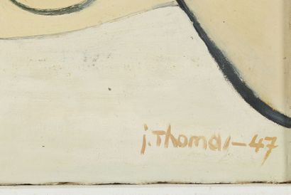 Jean THOMAS (1923-2019)
Female nude
Oil on...