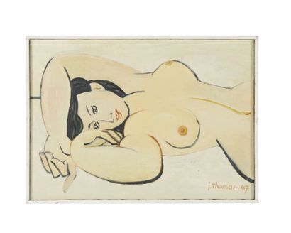 Jean THOMAS (1923-2019)
Female nude
Oil on...