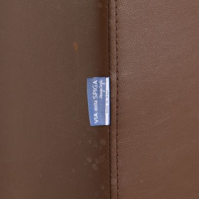 VIA DELLA SPIGA
Pair of brown faux leather...