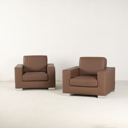 VIA DELLA SPIGA
Paire de fauteuils en simili...