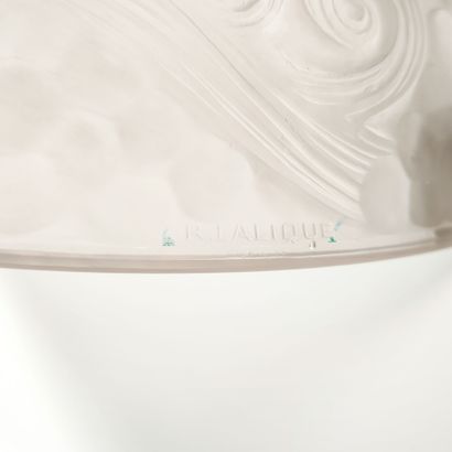 RENE LALIQUE FRANCE. Half-cup wall sconce...