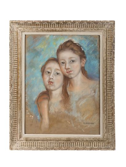Henri GERVEX (1852-1929)
Two young girls
Pastel...