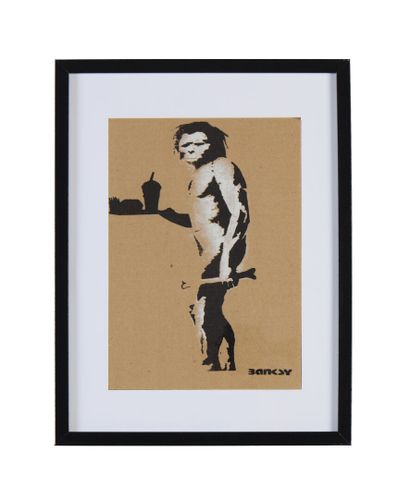 Banksy (né en 1974)
The cave man
Pochoir...