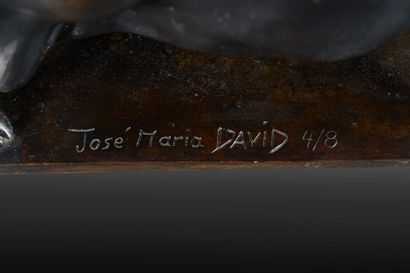 José MARIA DAVID (1944-2015)
Pig
Brown patina...