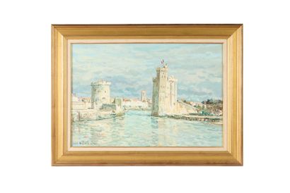 Jean RIGAUD (1912 - 1999)
La Rochelle, harbor...