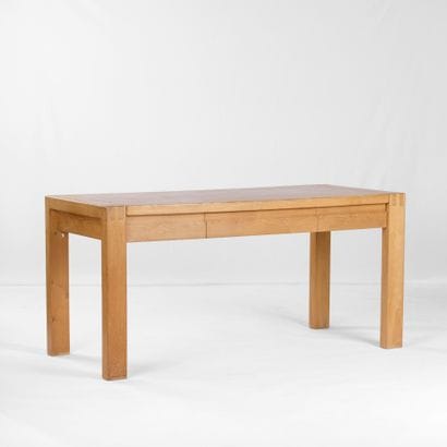 Pierre CHAPO (1927-1987)
Elm-wood desk table,...