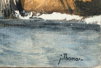 Jean THOMAS (1923-2019)
Orage sur les falaises...