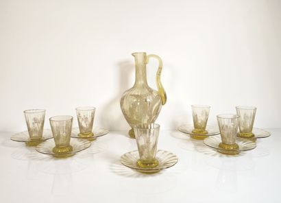Émile GALLE (1846–1904)
Amber glass liqueur...