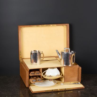 Coffret nécessaire à thé égoïste, en pécari...
