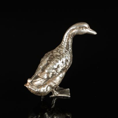 Canard en argent. Poinçon Minerve. Haut....