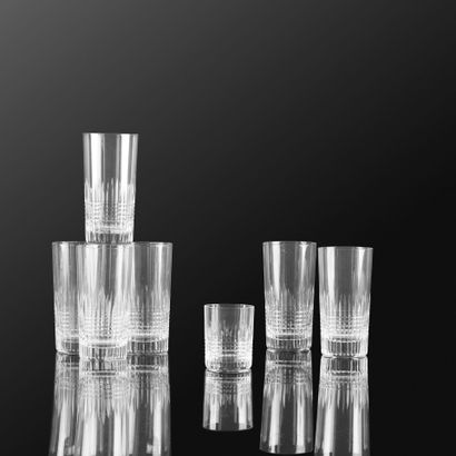 BACCARAT. Suite de six verres à orangeade...