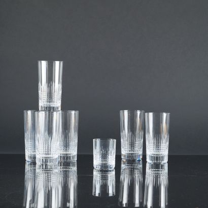 BACCARAT. Suite de six verres à orangeade...