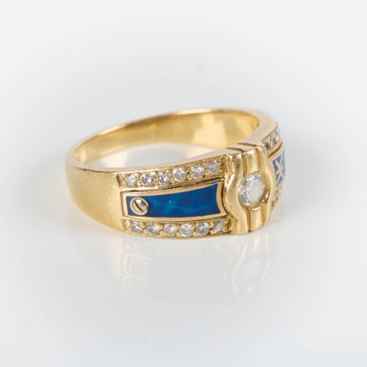 KORLOFF. Gold ring set with a brilliant-cut...