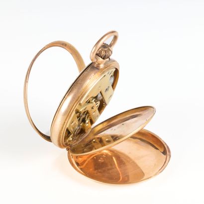 Gold pocket watch, gold dust cover, mechanical...