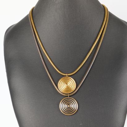 YVES SAINT LAURENT 
Africa metal necklace
monogrammed...