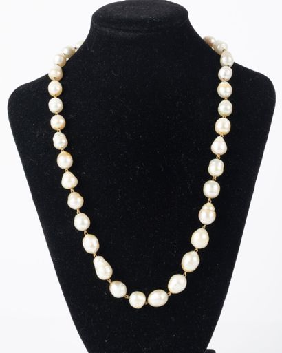 Necklace of Baroque cultured pearls (9 to...