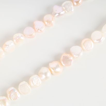 Multi-colored natural cultured pearl long...