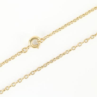 Gold oval chain. 49 cm. 5.08 g. 18 K