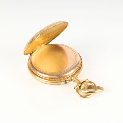 Gold collar watch decorated with foliate...