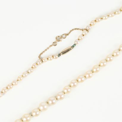 Necklace of tumbling cultured pearls (3.5...