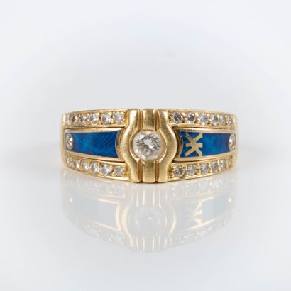 KORLOFF. Gold ring set with a brilliant-cut...