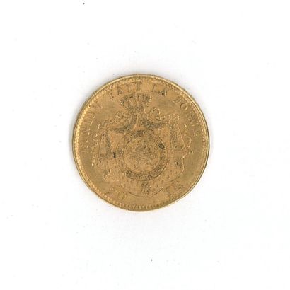 1 gold coin : 20 F Belgium Leopold II Year...