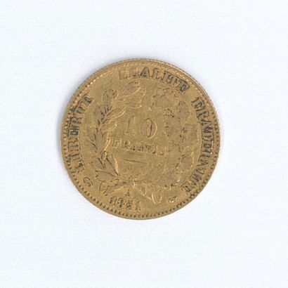 1 gold coin: 10 FF Cérés 1851 A