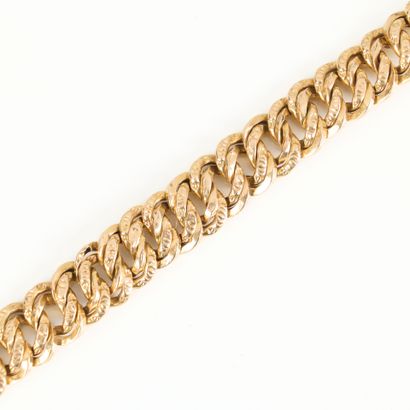 Gold bracelet (750‰) American mesh. (accidents)...