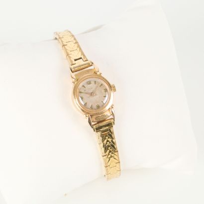 . LIP. Gold ladies' watch, round dial, metal...