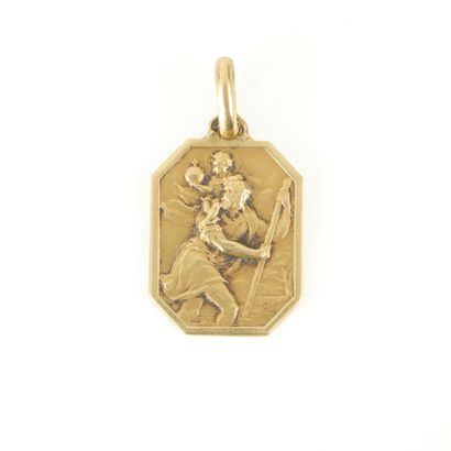 Gold medal (750/1000 - 18k), St. Christopher...