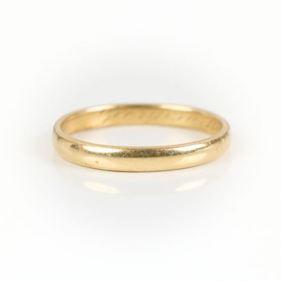 Gold wedding ring. Engraved. TDD 57-58. 2,91...