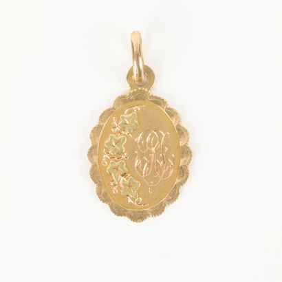 Medal engraved with 