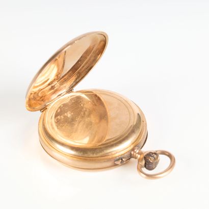 Gold pocket watch, gold dust cover, mechanical...